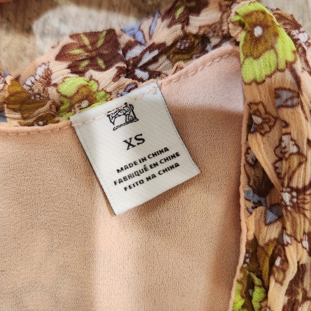 Scotch & Soda NWOT Floral V-Neck Boho Mini Dress - Womenās XS - Picture 6 of 9